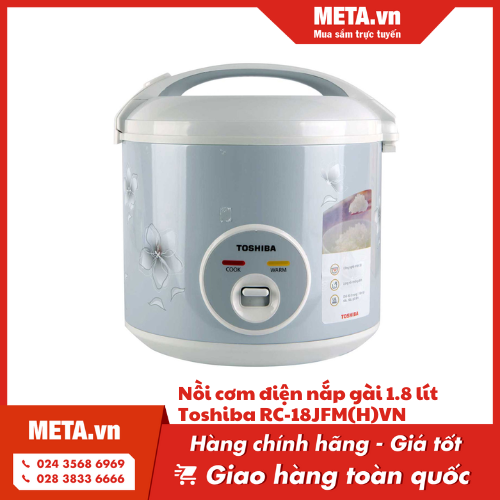 Nồi cơm điện nắp gài 1.8 lít Toshiba RC-18JFM(H)VN