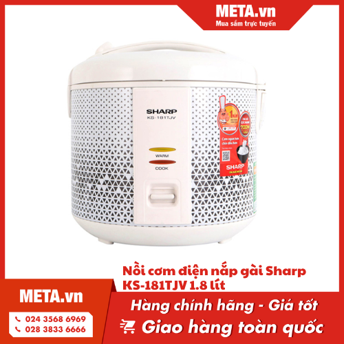 Nồi cơm điện nắp gài Sharp KS-181TJV 1.8 lít