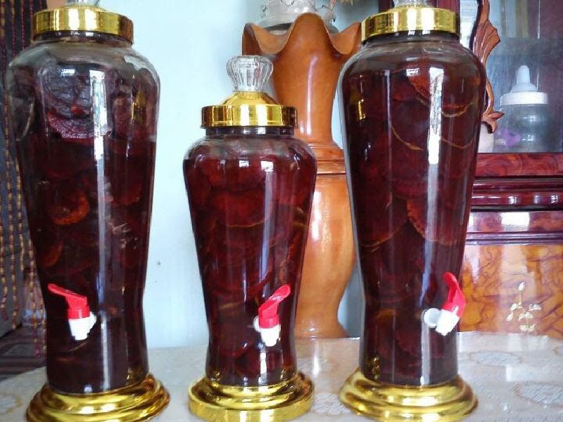 Cách ngâm rượu với nấm linh chi và nhân sâm