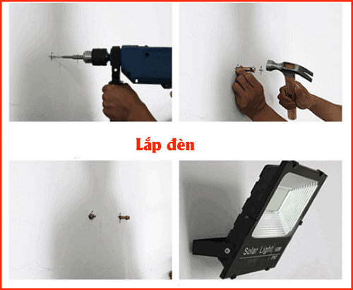 Cách lắp đèn năng lượng mặt trời dạng pha LED