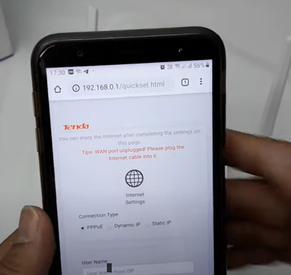 Giao diện hiện ra, nhấn Dynamic IP