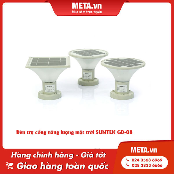 Đèn trụ cổng năng lượng mặt trời SUNTEK GD-08