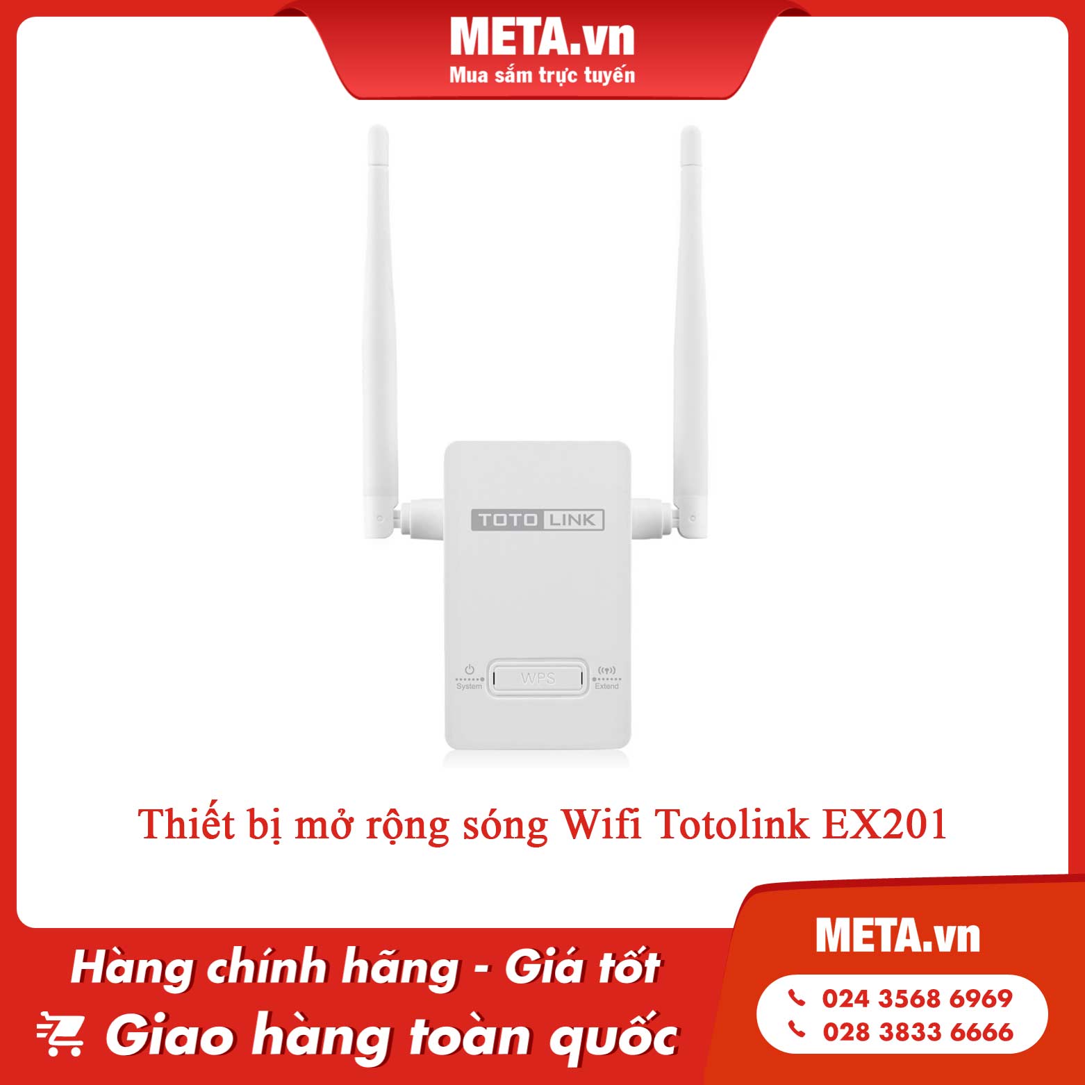 Thiết bị mở rộng sóng Wifi Totolink EX201