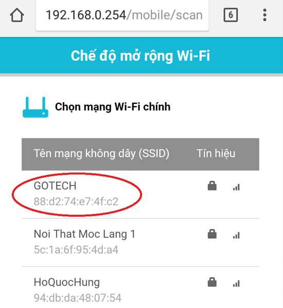 Bạn nhấn vào wifi của mình để kết nối