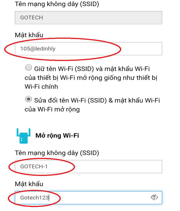 Nhập mật khẩu wifi của mình vào