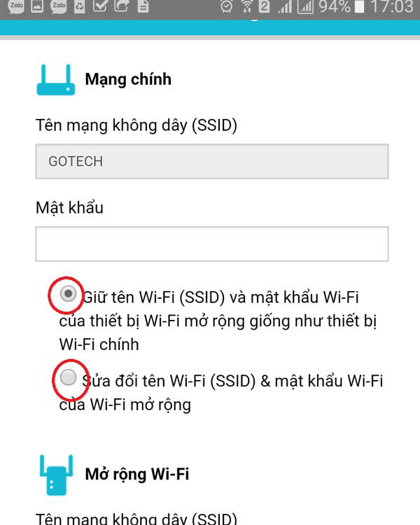 Điện thoại sẽ hiện ra hai chế độ