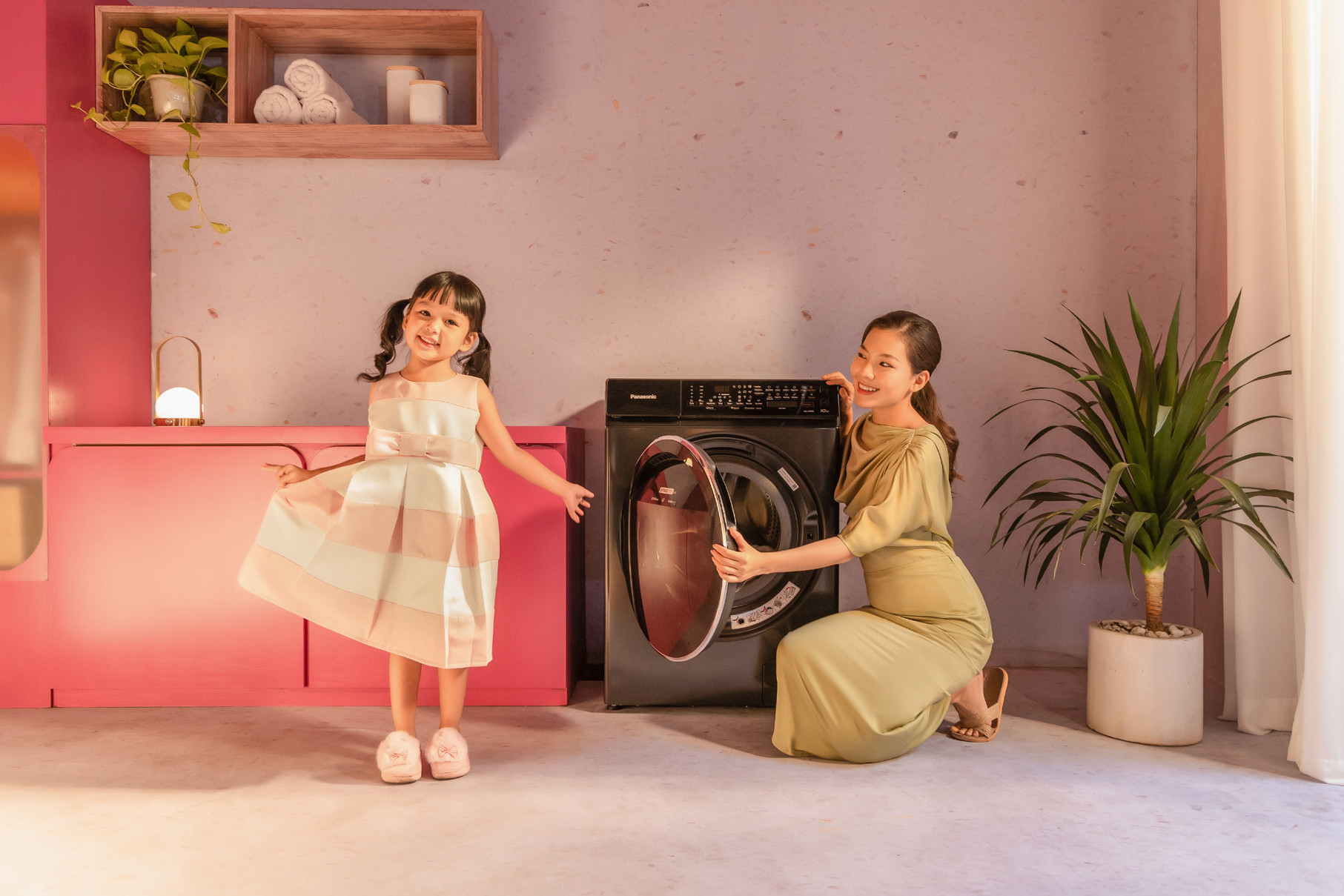Cách sấy khô quần áo bằng máy giặt sấy Panasonic