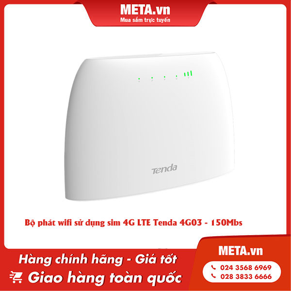 Bộ phát Wifi sử dụng sim 4G LTE Tenda 4G03 - 150Mbs