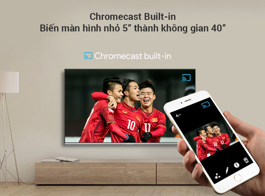 Kết nối điện thoại với tivi Coocaa