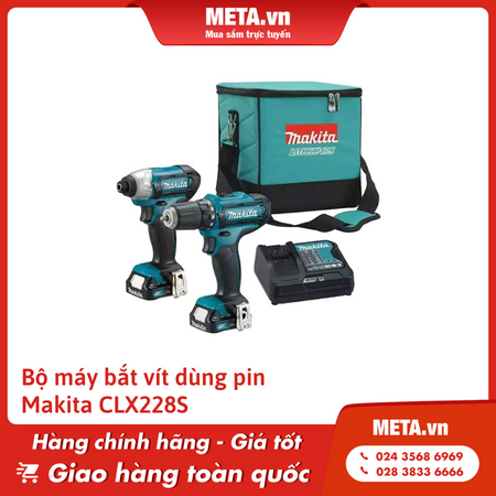 Bộ máy bắt vít dùng pin Makita 12V CLX228S
