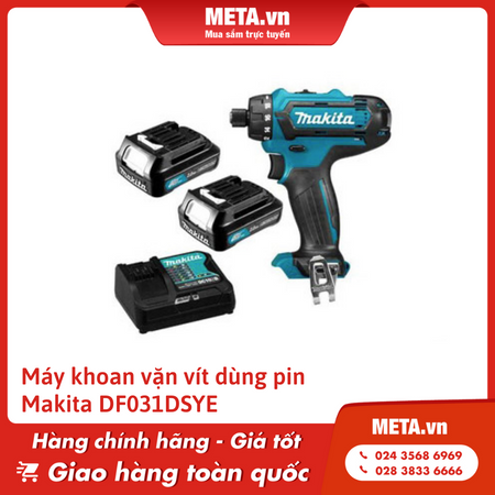Máy khoan vặn vít dùng pin Makita 12V DF031DSYE