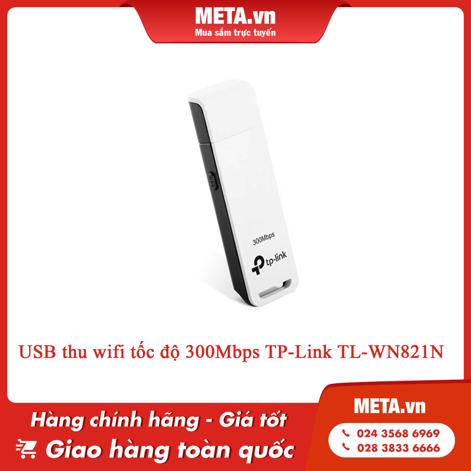 USB thu wifi tốc độ 300Mbps TP-Link TL-WN821N
