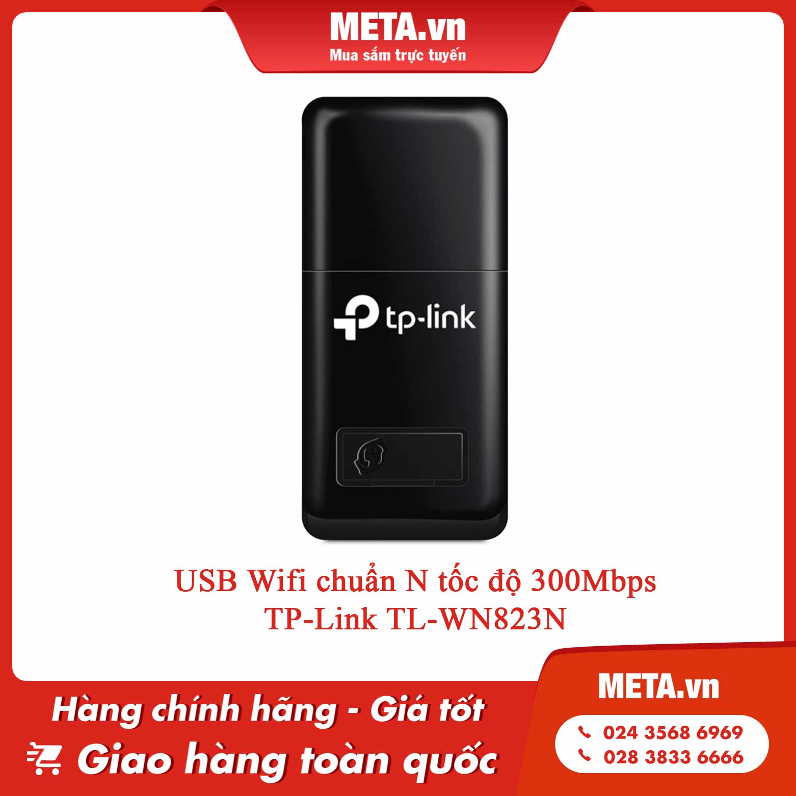 USB Wifi chuẩn N tốc độ 300Mbps TP-Link TL-WN823N