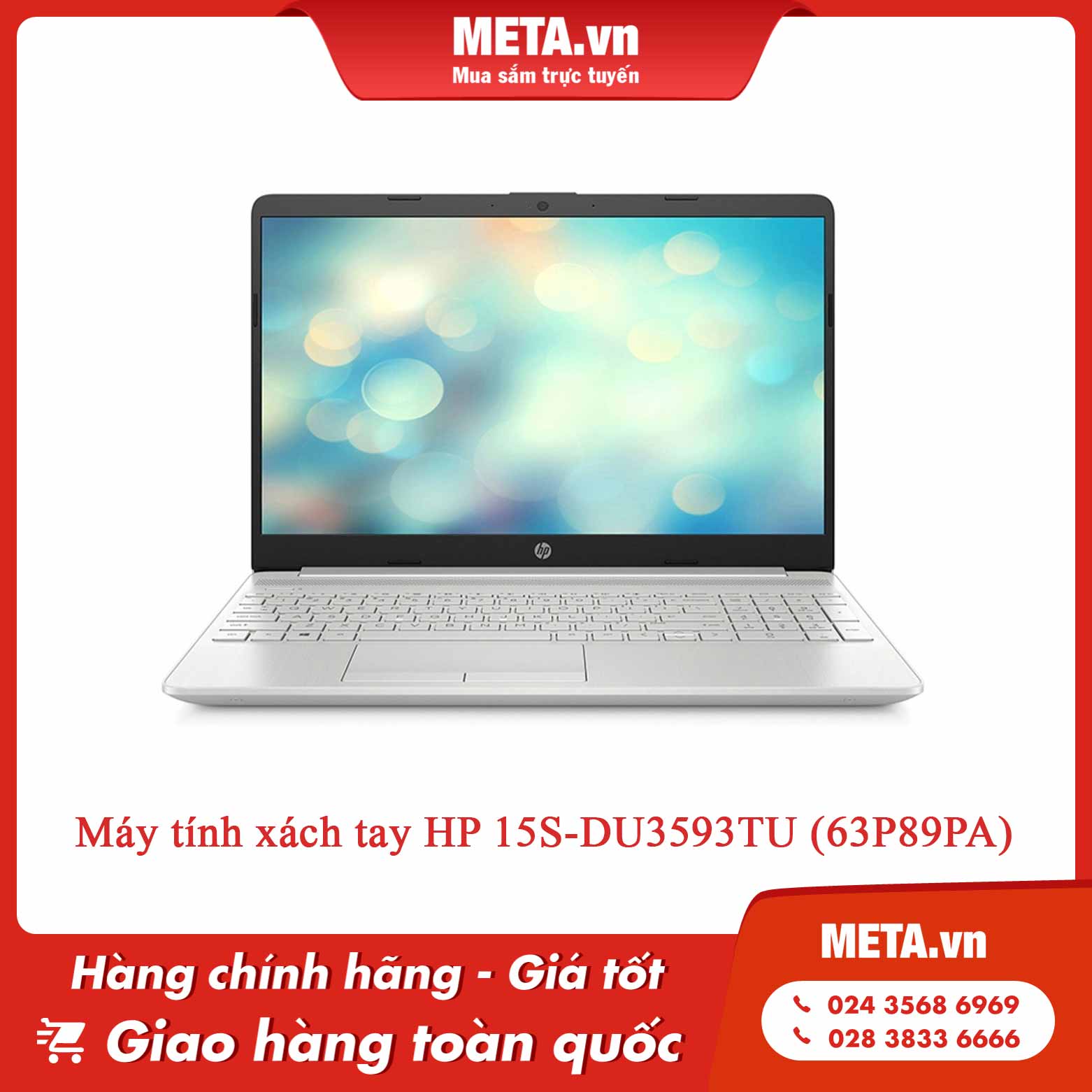 Laptop dưới 20 triệu HP 15S-DU3593TU (63P89PA)