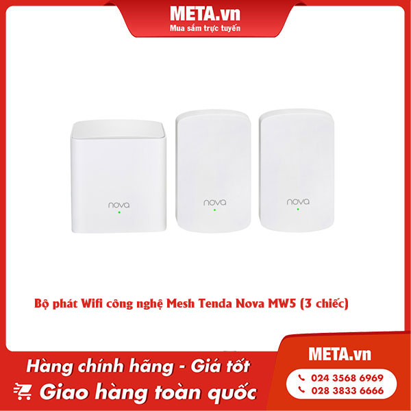 Bộ phát Wifi công nghệ Mesh Tenda Nova MW5 (3 chiếc)