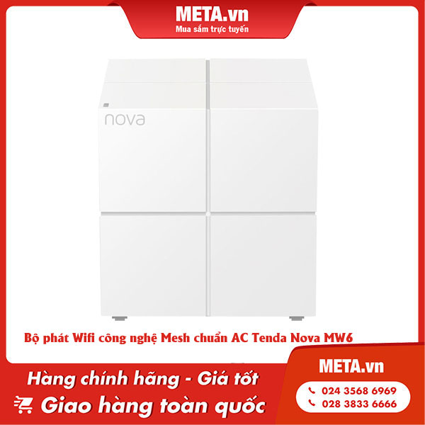 Bộ phát Wifi công nghệ Mesh chuẩn AC Tenda Nova MW6