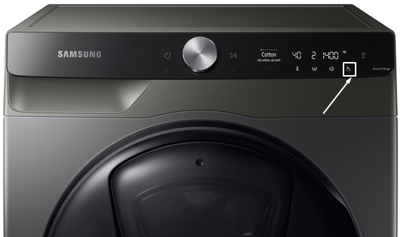 Cách thêm chu trình sấy vào cuối chu trình giặt bằng máy giặt Samsung 