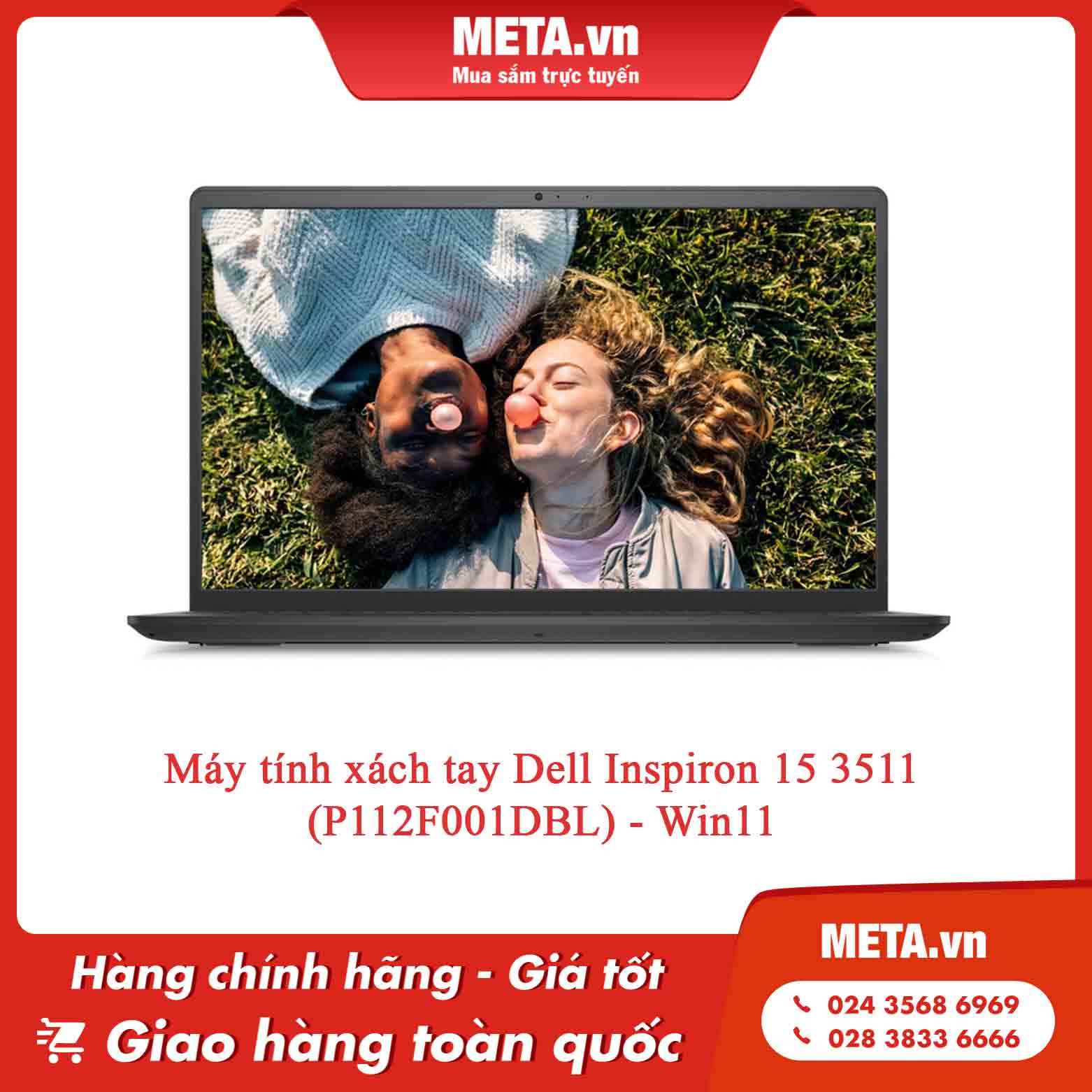 Laptop Dell mới nhất 2025 Inspiron 15 3511 (P112F001DBL) - Win11