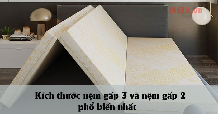 Kích thước nệm gấp phổ biến