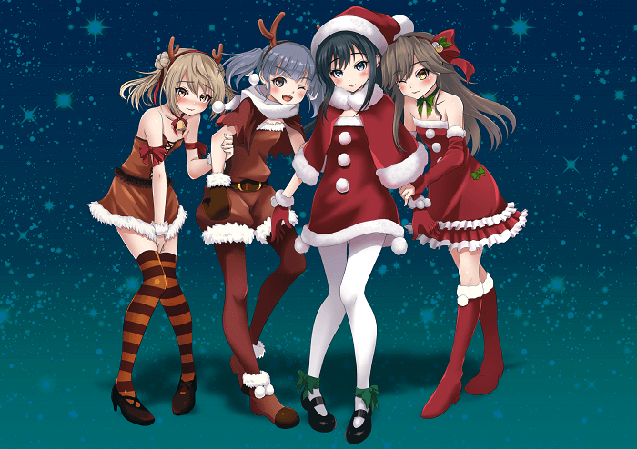 Hình nền Nền Cô Gái Anime Ngồi Bên Cây Thông Giáng Sinh được Bao Quanh Bởi  Một Bầy động Vật Nền, Hình ảnh Giáng Sinh Dễ Thương, Kawaii, Hoạt Hình  Background Vector
