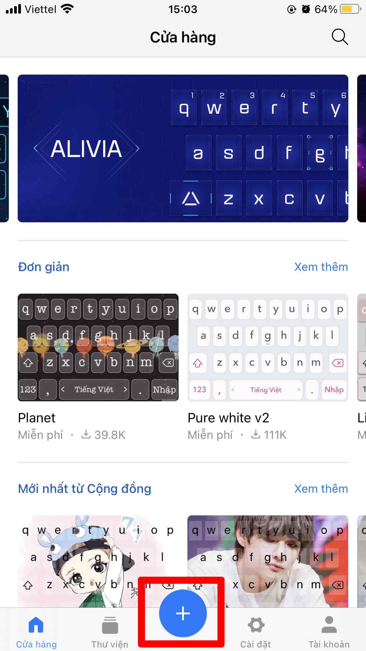 Tại giao diện hãy nhấn vào dấu (+)