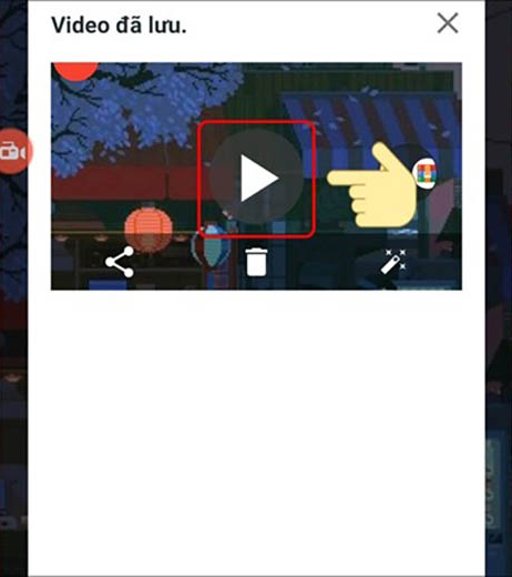 Khi kết thúc quá trình quay màn hình Samsung, video vừa quay sẽ được lưu lại và bạn có thể xem lại bằng cách nhấn vào nút Play trên màn hình