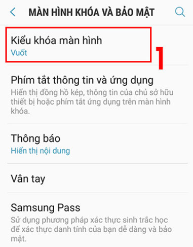 Cách đổi mật khẩu điện thoại Samsung