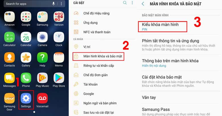 Cách gỡ mật khẩu điện thoại Samsung đơn giản