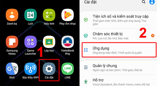 Cách giải phóng dung lượng samsung bằng việc xóa bớt ứng dụng