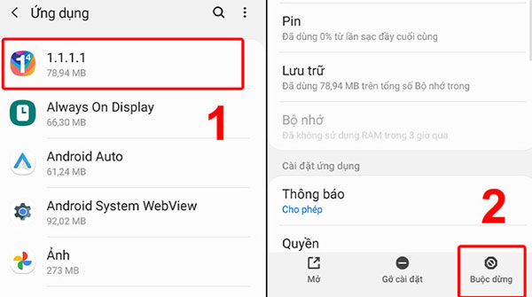 Cách giải phóng dung lượng samsung bằng việc xóa bớt ứng dụng