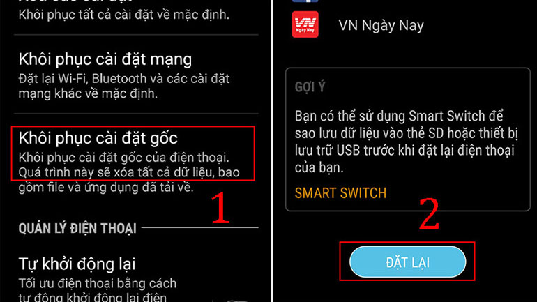 Cách xóa bộ nhớ hệ thống Samsung