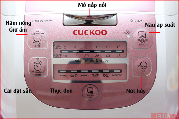 Hướng dẫn sử dụng nồi cơm điện Cuckoo CRP G1015M 