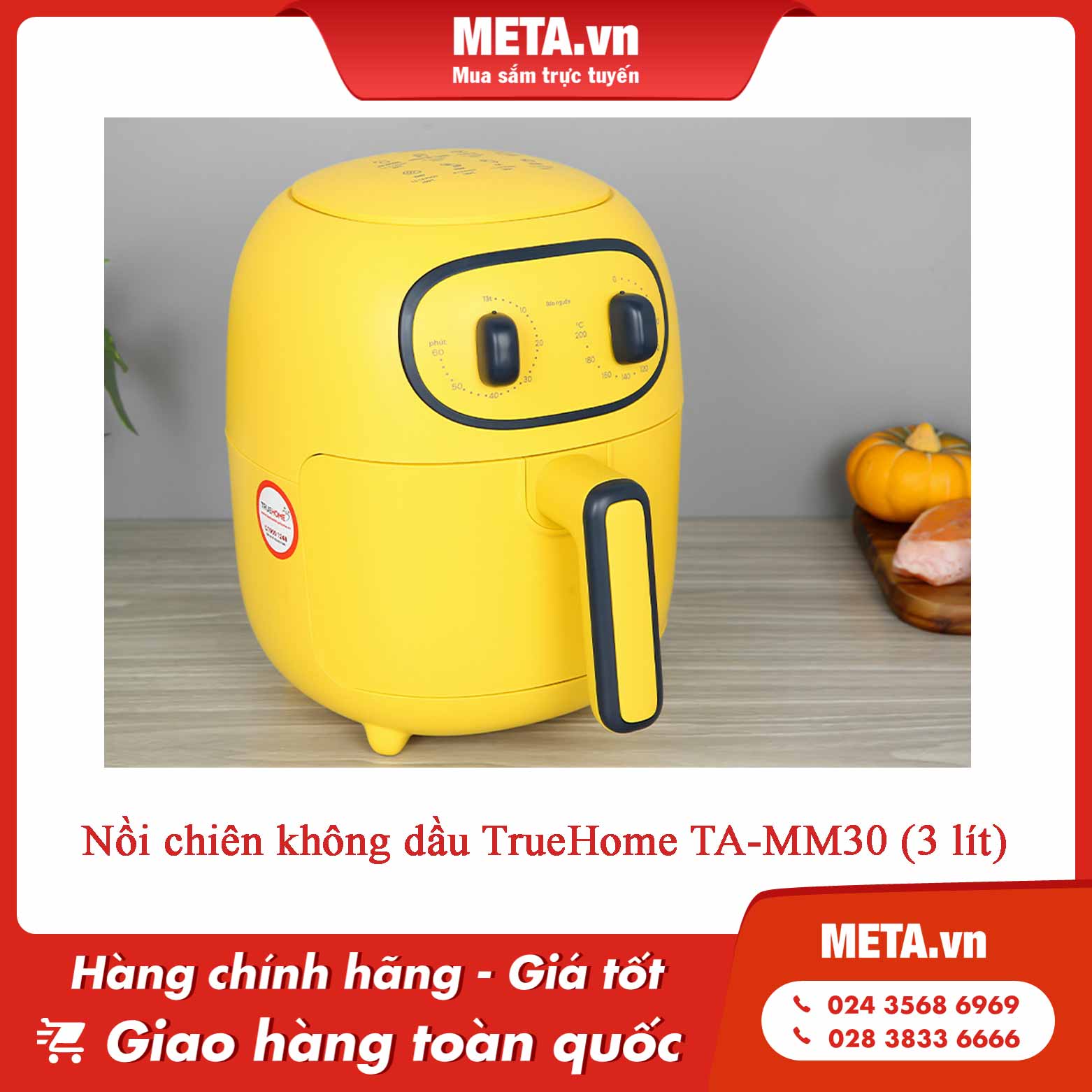 Nồi chiên không dầu mini TrueHome TA-MM30 (3 lít)