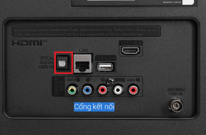 Cổng Optial trên tivi LG