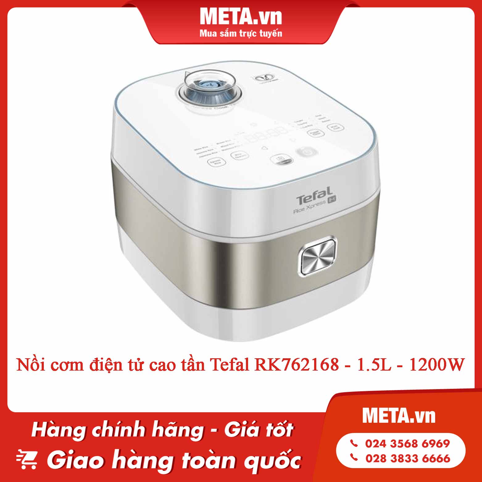 Nồi cơm điện tử cao tần Tefal RK762168 - 1.5L - 1200W