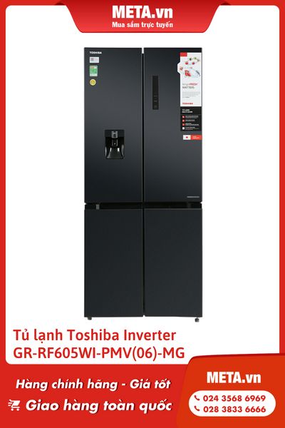 Tủ lạnh Toshiba Inverter 509 lít GR-RF605WI-PMV(06)-MG