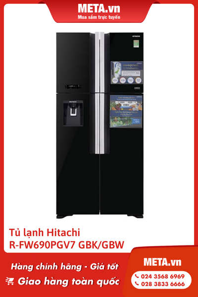 Tủ lạnh Hitachi R-FW690PGV7 GBK/GBW
