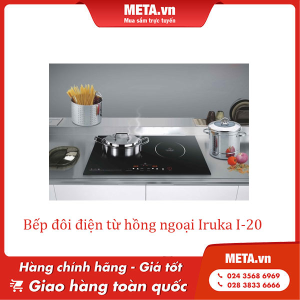 Bếp đôi điện từ hồng ngoại Iruka I-20