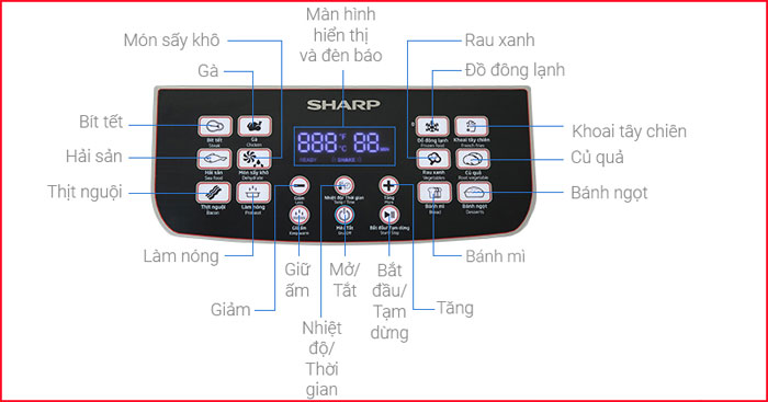 Cách sử dụng nồi chiên không dầu Sharp