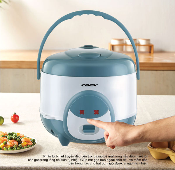 Nồi cơm điện Coex được làm từ chất liệu bền bỉ, cao cấp