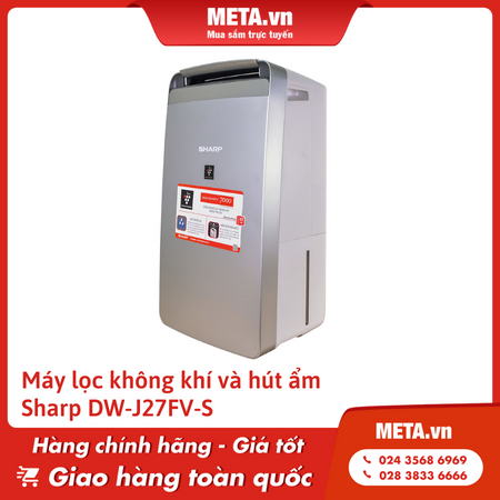 Máy lọc không khí và hút ẩm Sharp DW-J27FV-S