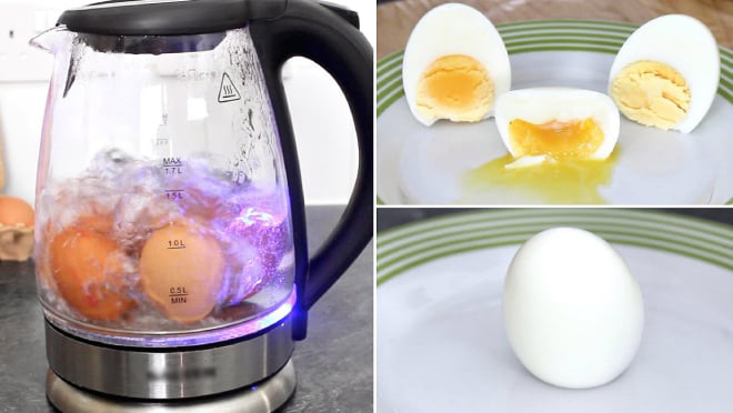 Tìm hiểu luộc trứng bằng ấm siêu tốc có tốt không