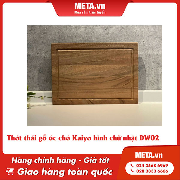 Thớt thái gỗ óc chó Kaiyo hình chữ nhật DW02