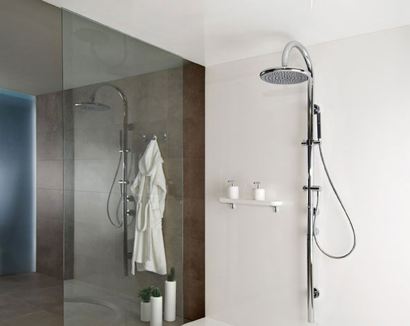 Kích thước lắp đặt vòi sen cây (sen đứng)