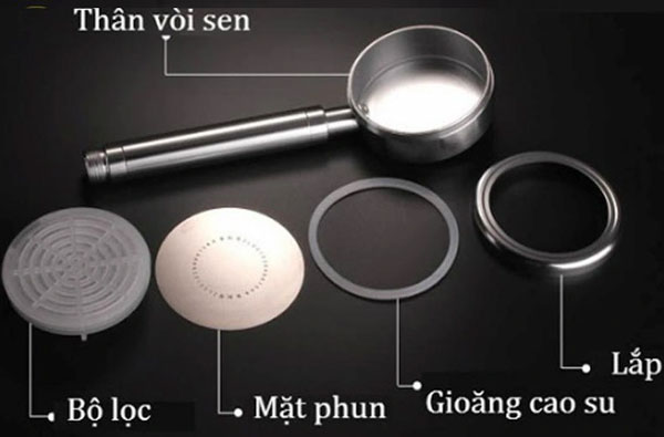 Cấu tạo của vòi sen tăng áp