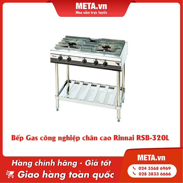 Bếp gas công nghiệp chân cao Rinnai RSB-320L