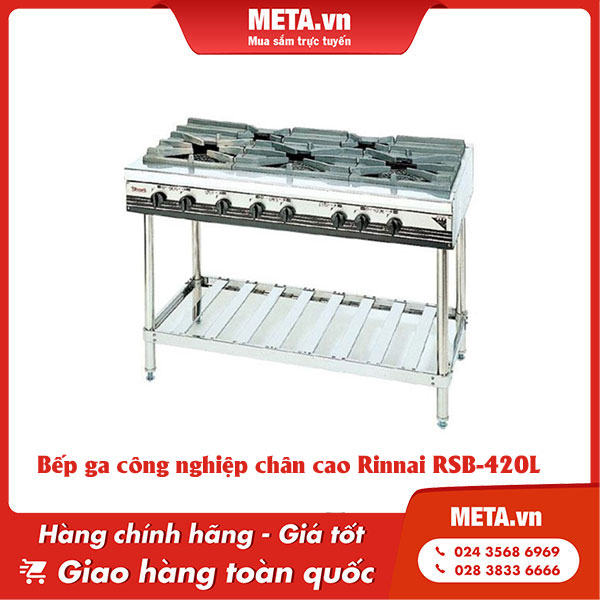 Bếp ga công nghiệp chân cao Rinnai RSB-420L