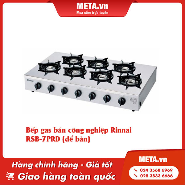 Bếp gas bán công nghiệp Rinnai RSB-7PRD (để bàn)