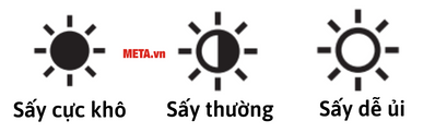 Các mức độ sấy của máy sấy Electrolux EDV754H3WB