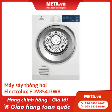 Máy sấy thông hơi Electrolux 8.5kg EDV854J3WB